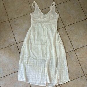 cotton on beach dress white/cream/silver, size s